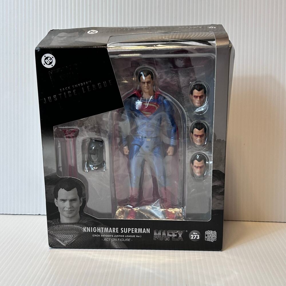 Knightmare Superman Figure Zack Snyder's Justice League Mafex 273 Damaged Box